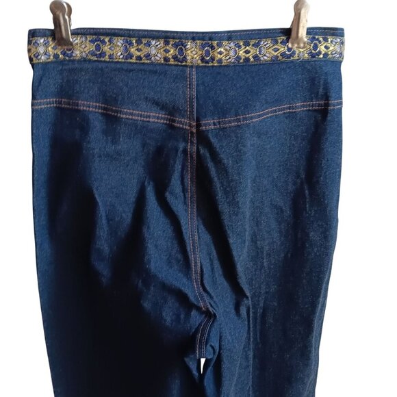 10 28x29 J Harris Vintage Womens Western Stretch Jeans Beaded Trim Embellished - Picture 5 of 9